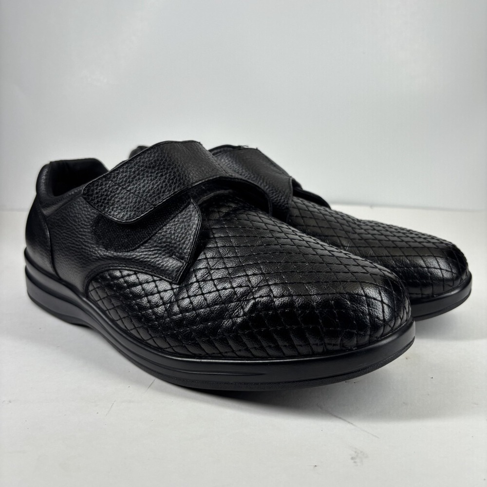 Stride Lite Classic Sydney Men's 12W/Women's 13XW Black Leather Diabetic Shoes - Picture 13 of 16